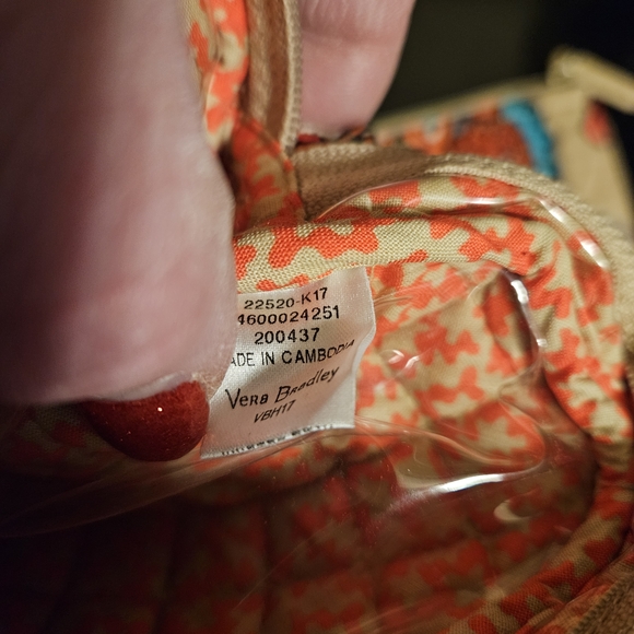 #636 Vera Bradley Tan Quilted Multicolor Coin Purse - Picture 5 of 6